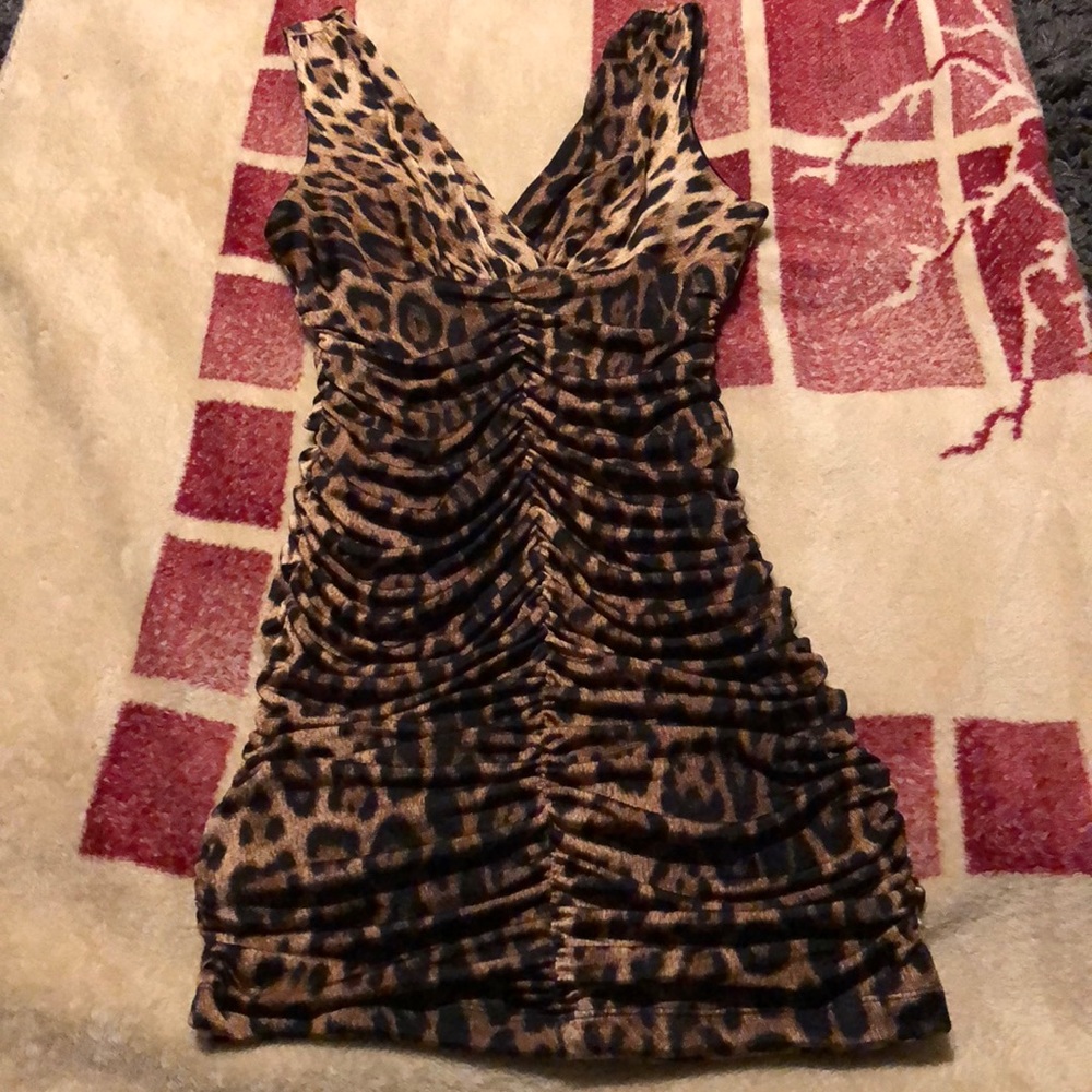 Cheetah Print Tank Top Dress